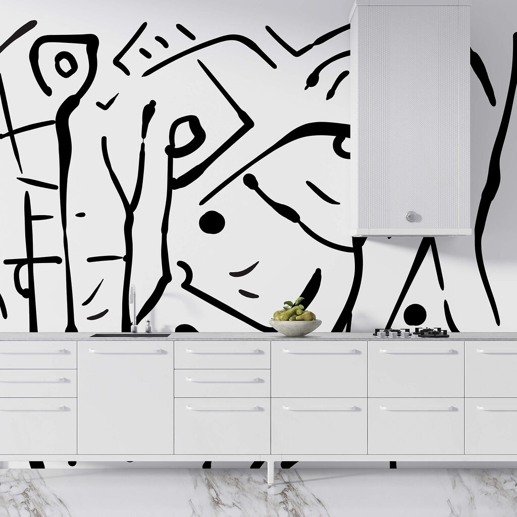 Mensen in losse lijnen — interieur 3