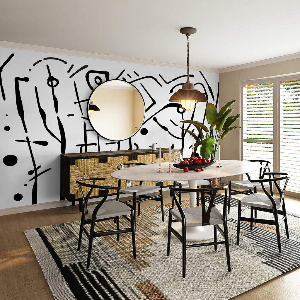 Mensen in losse lijnen — interieur 4