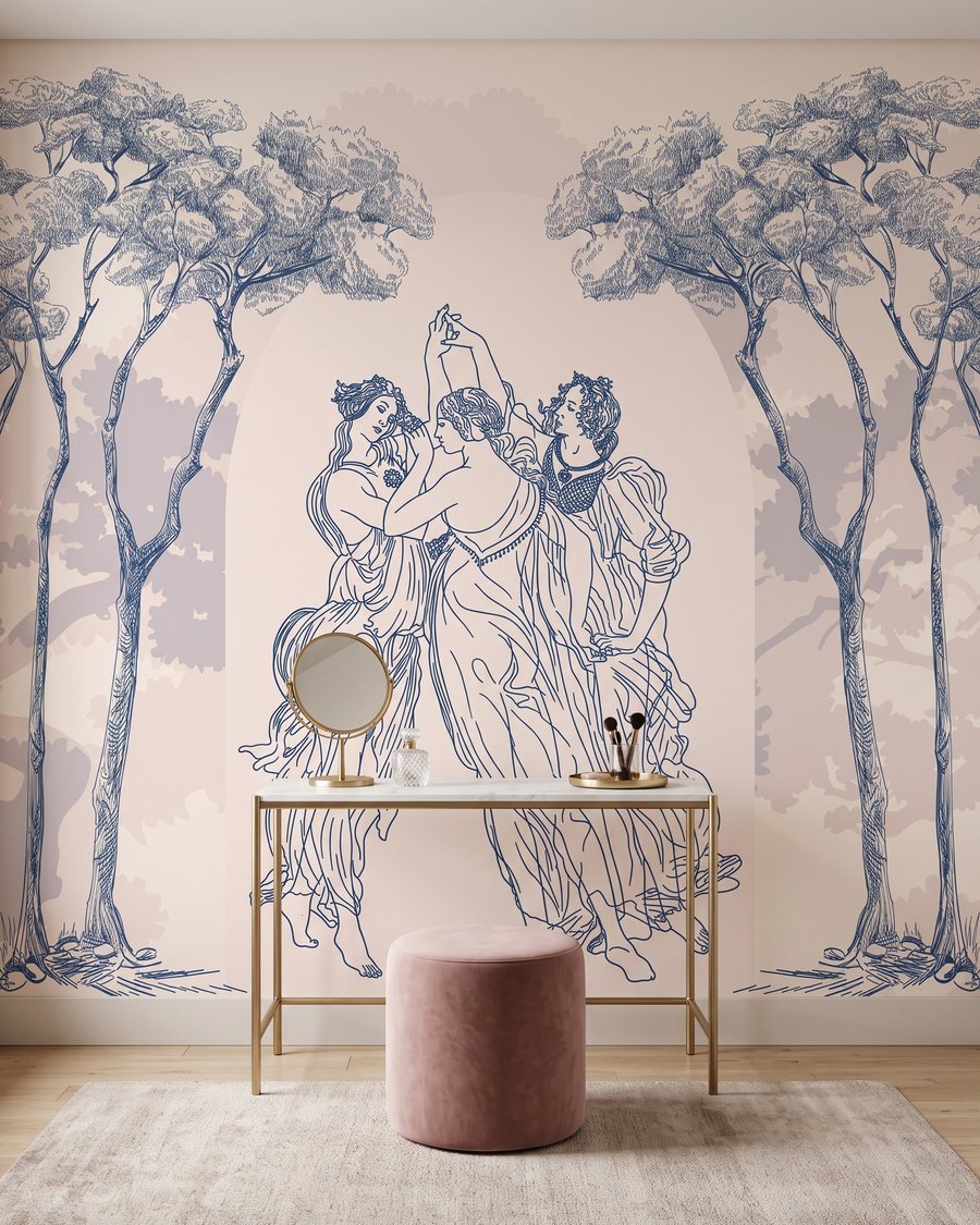 Dansen onder hoge kruinen in een interieur