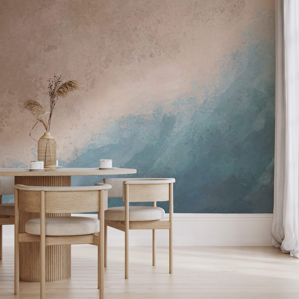 Turquoise verf ontmoet zandkleur — interieur 3
