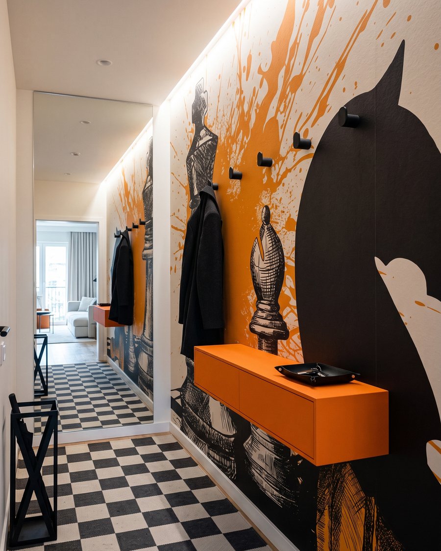 Schaakspel met gele spatten — interieur 5