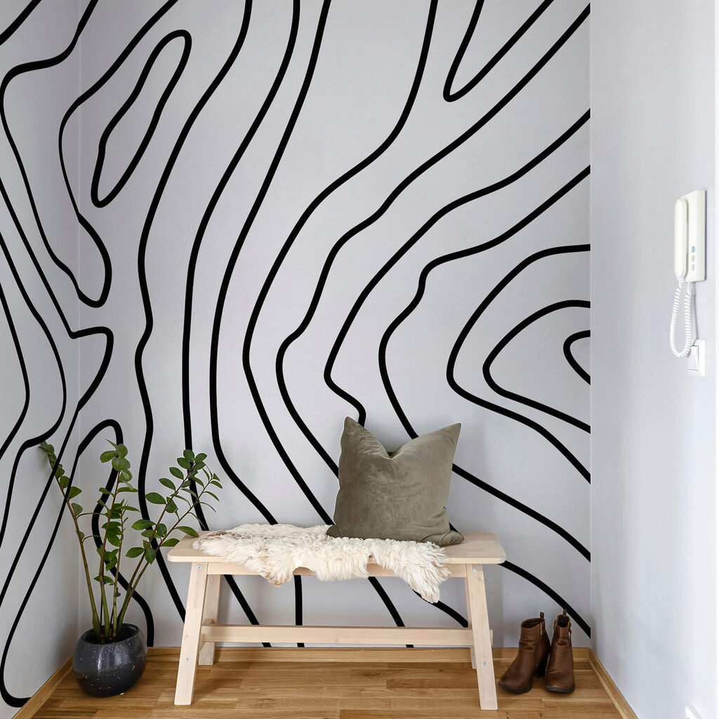 Zwarte lijnen waaieren uiteen — interieur 2