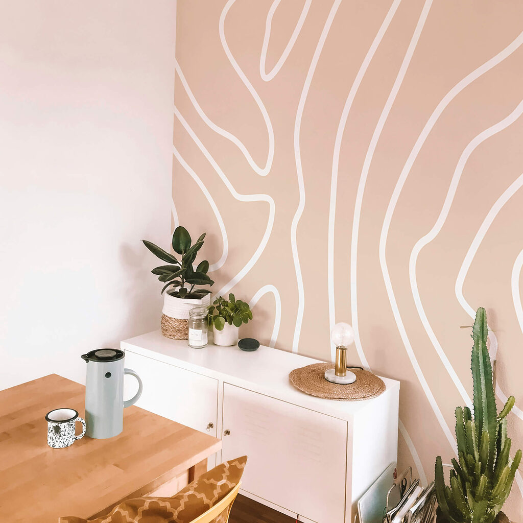 Witte lijnen langs heuvels — interieur 2