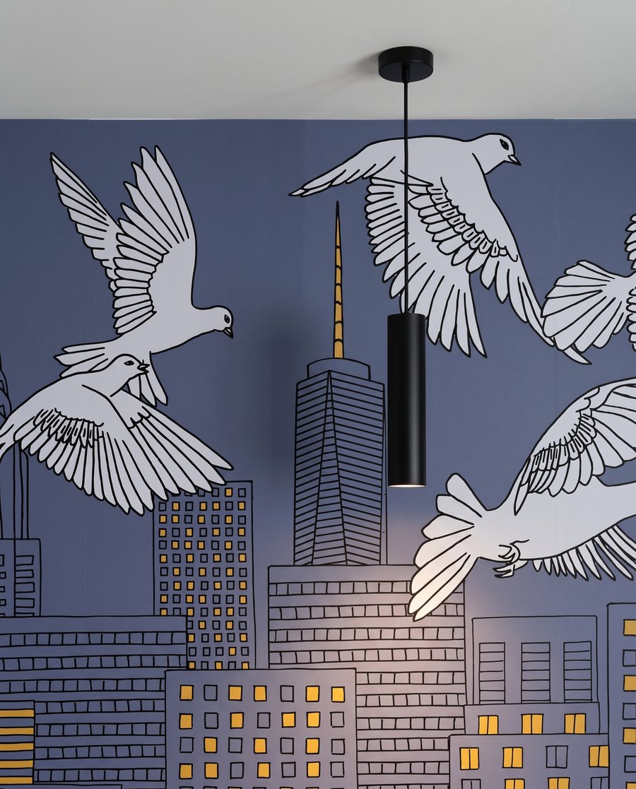 Kat boven de stad — detail