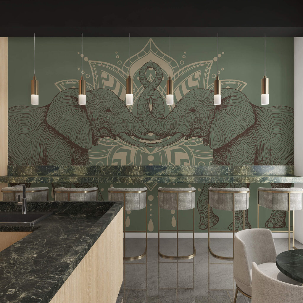 Olifanten voor een ornament — interieur 2