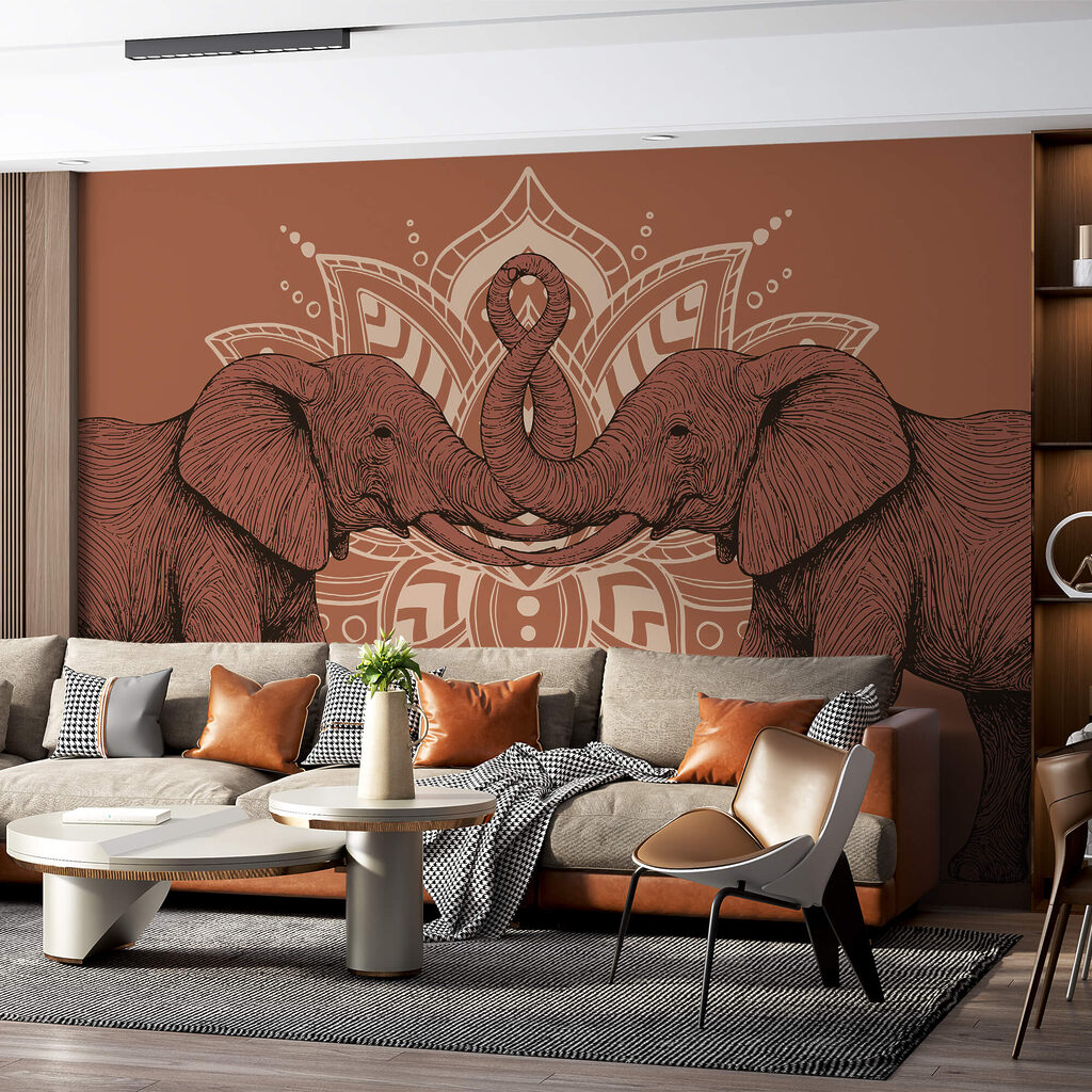 Olifanten raken elkaar — interieur 1