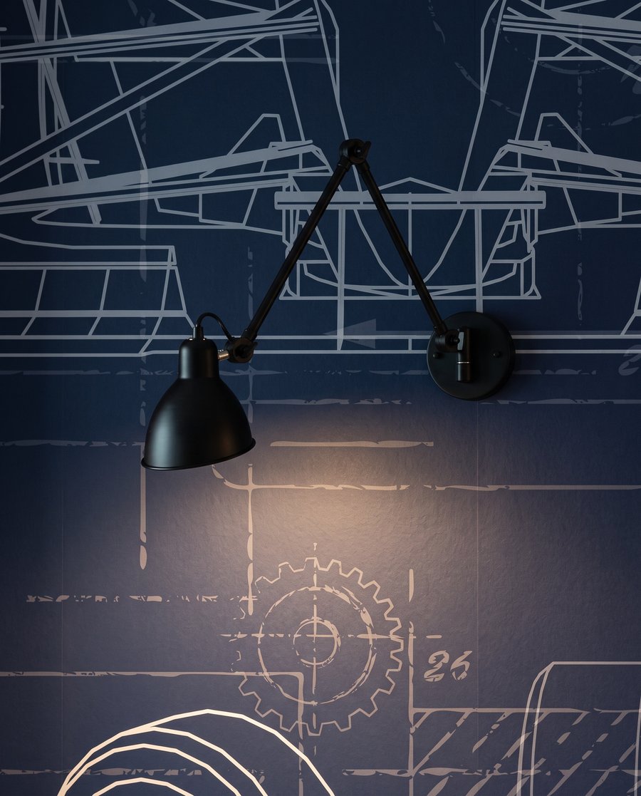 Racewagen in technische lijnen — detail
