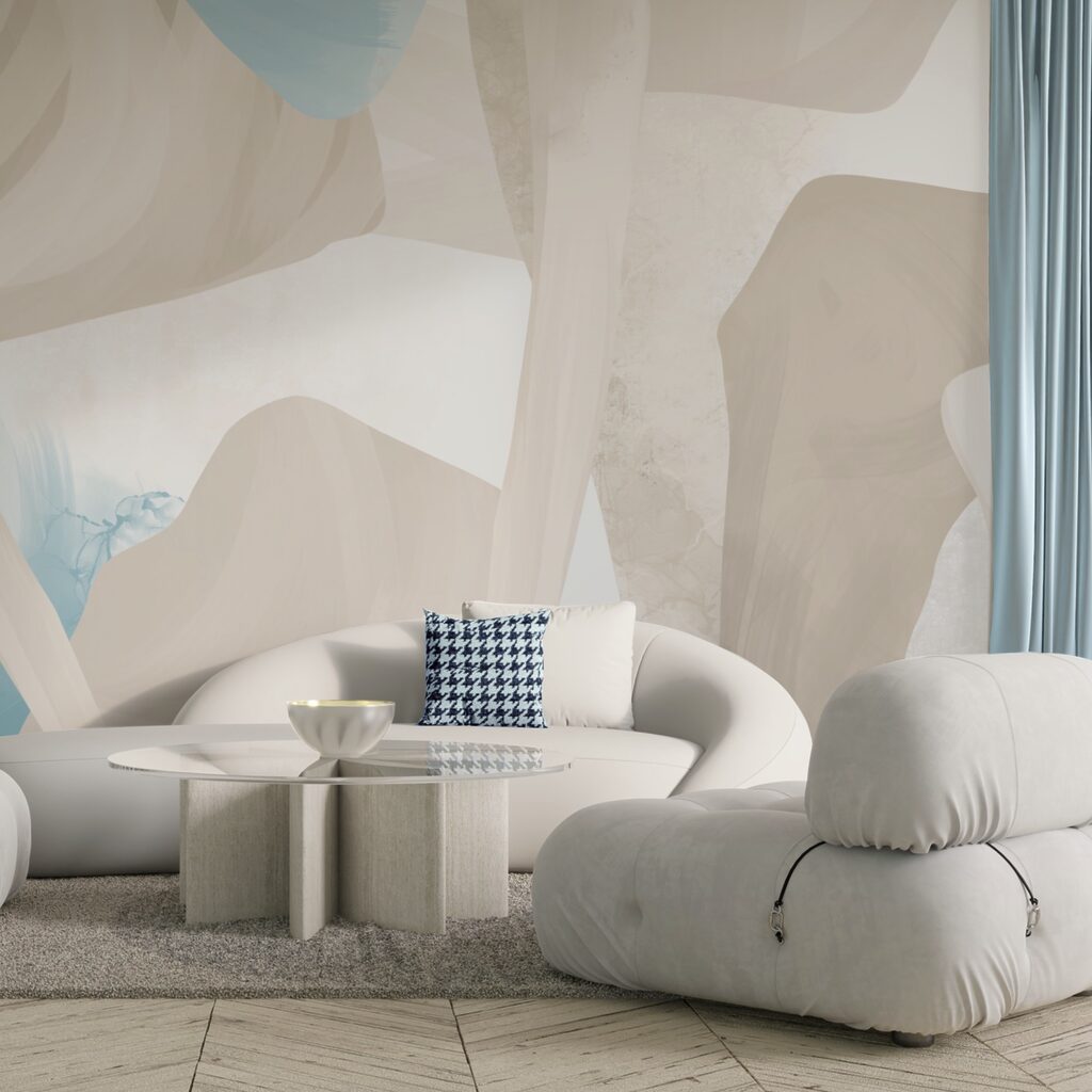 Pastelvormen met geschilderde randen — interieur 2