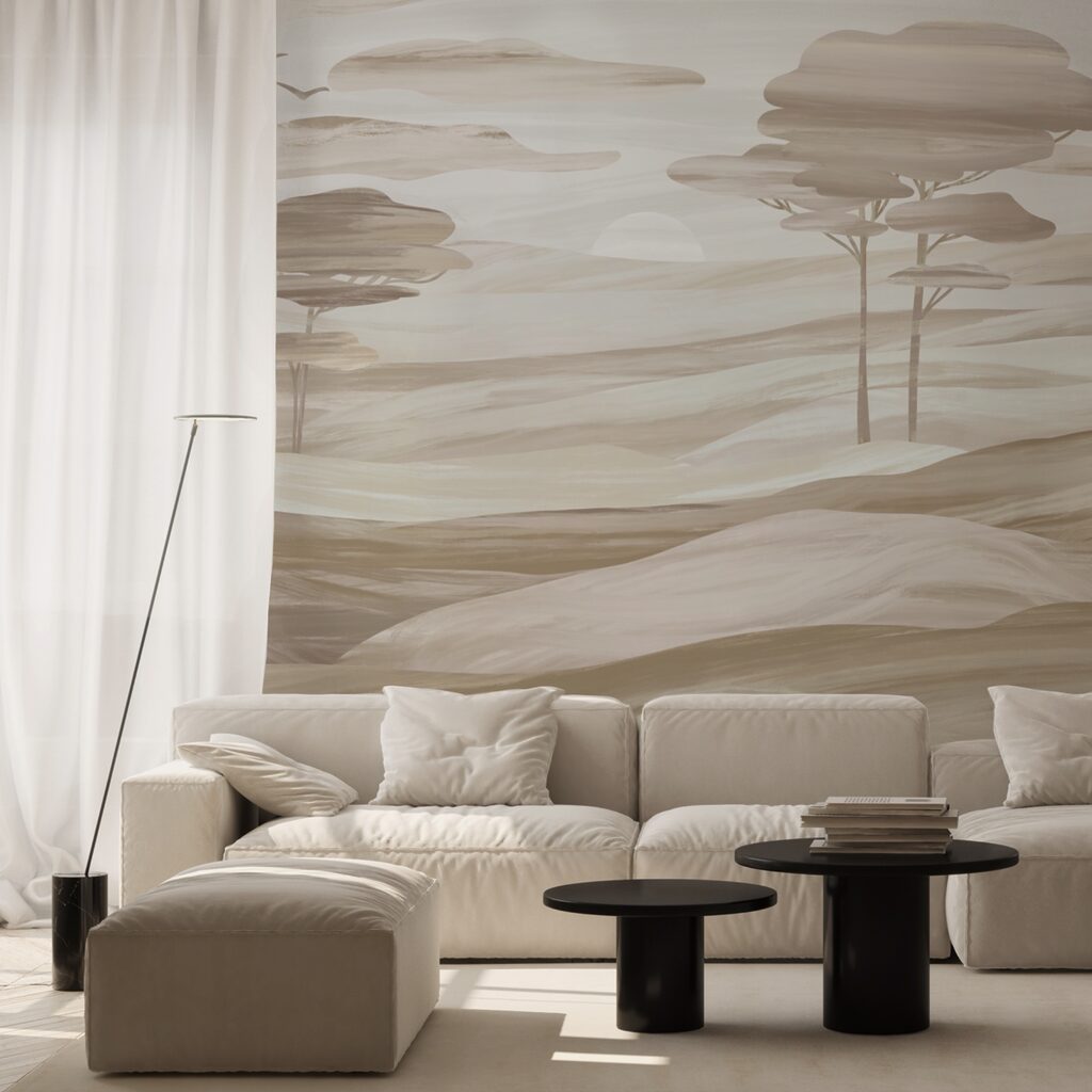 Bomen op zachte heuvels — interieur 2