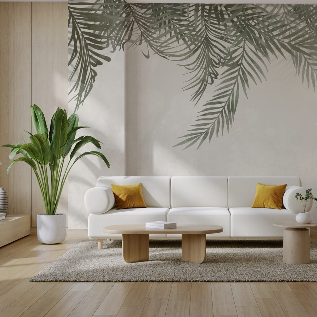 Palmveren langs de bovenrand — interieur 1