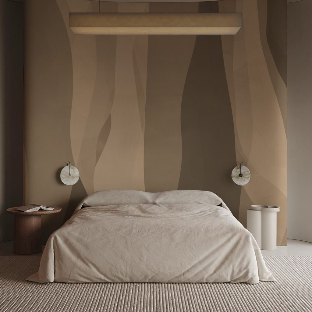 Aardetinten in golvende stroken — interieur 1