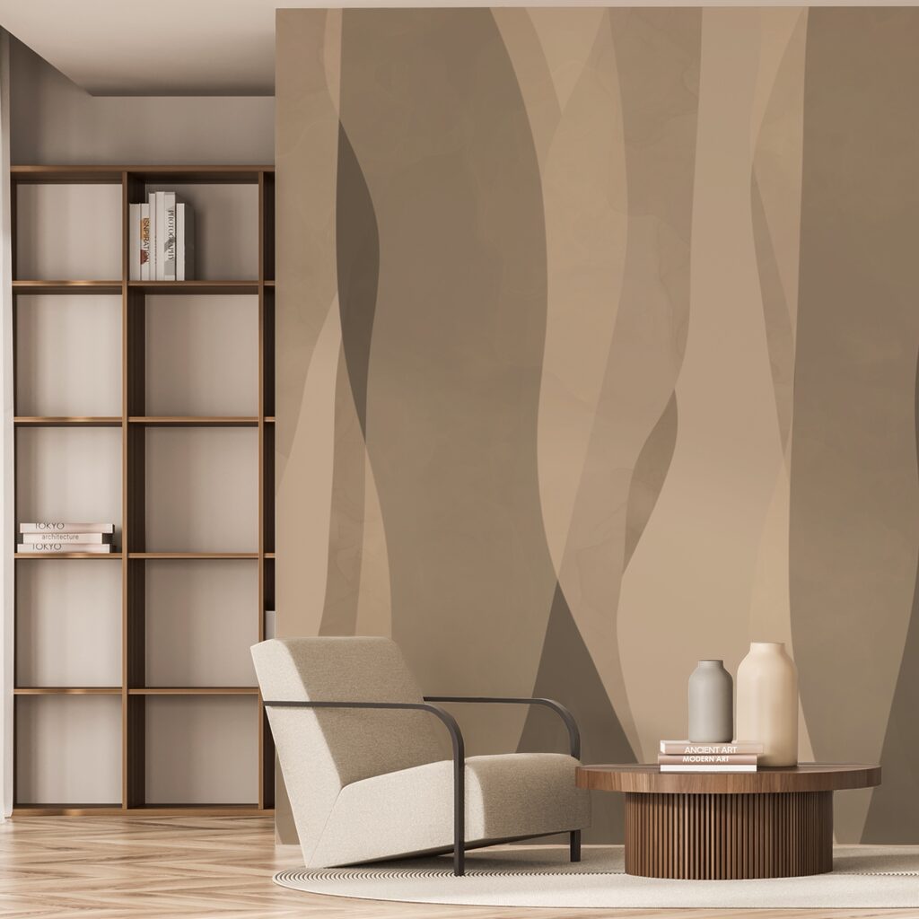 Aardetinten in golvende stroken — interieur 2
