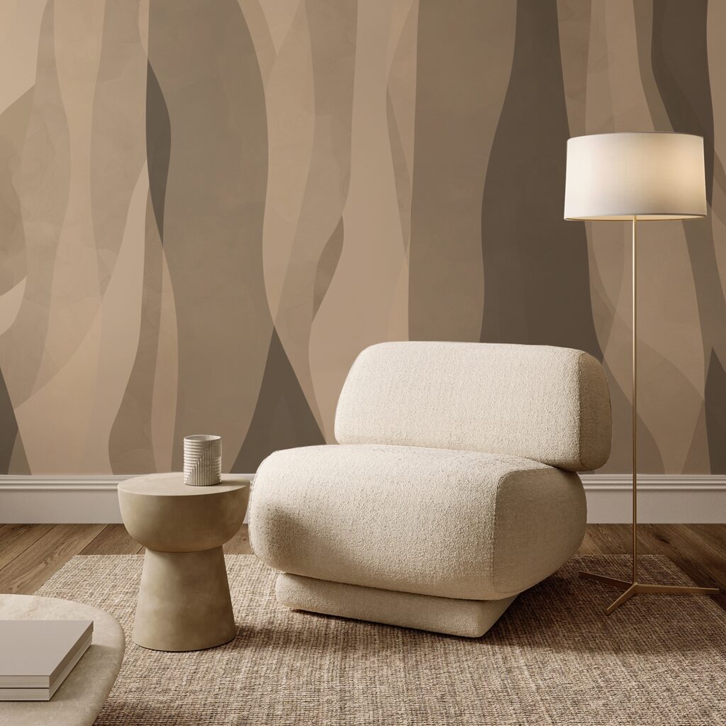 Aardetinten in golvende stroken — interieur 3