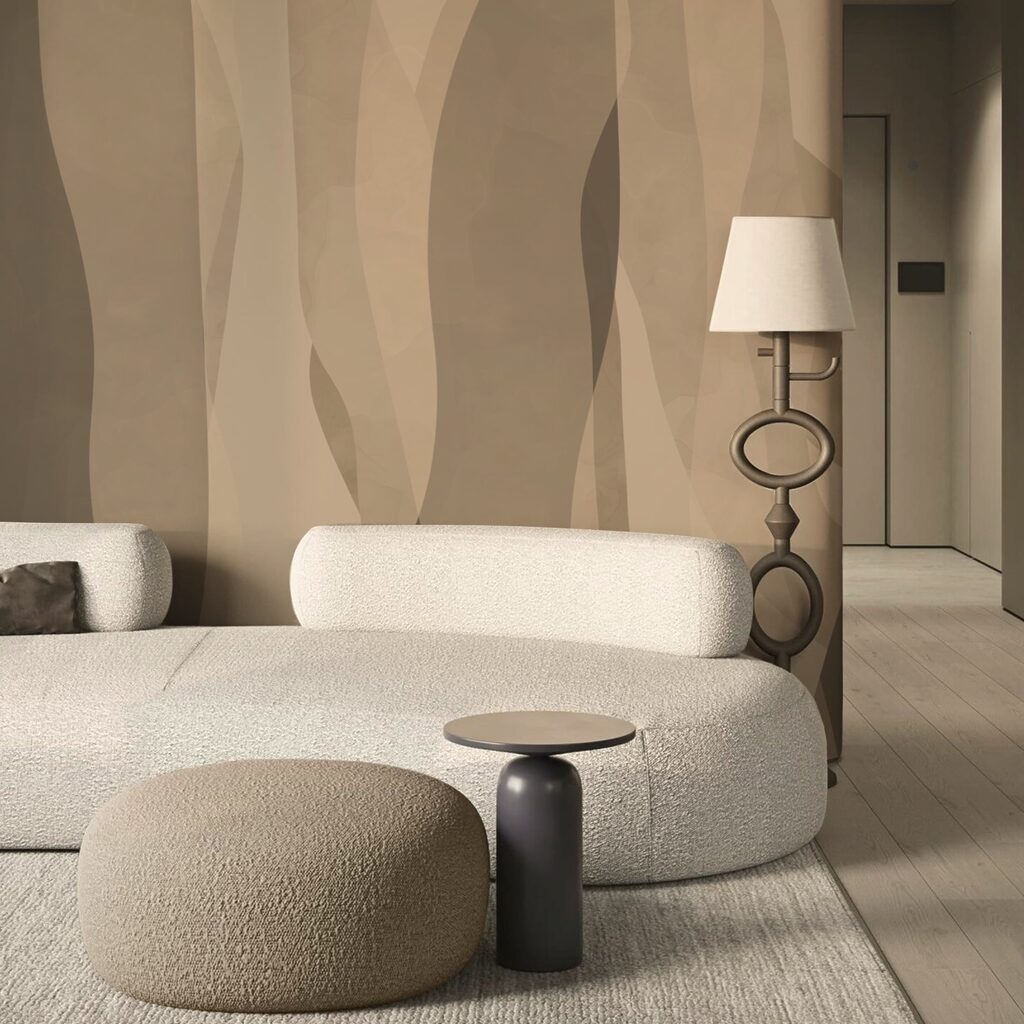 Aardetinten in golvende stroken — interieur 4