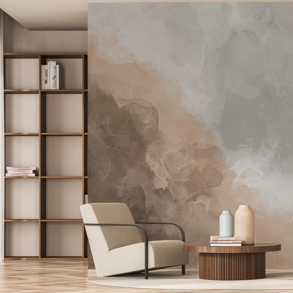 Ronde verfsluiers vloeien samen — interieur 1