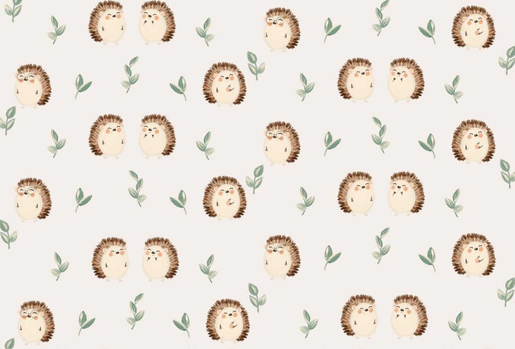 Egeltjes tussen kleine takjes — volledig ontwerp
