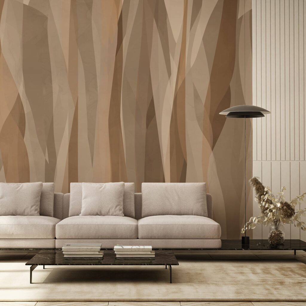 Smalle banen in aardetinten — interieur 2