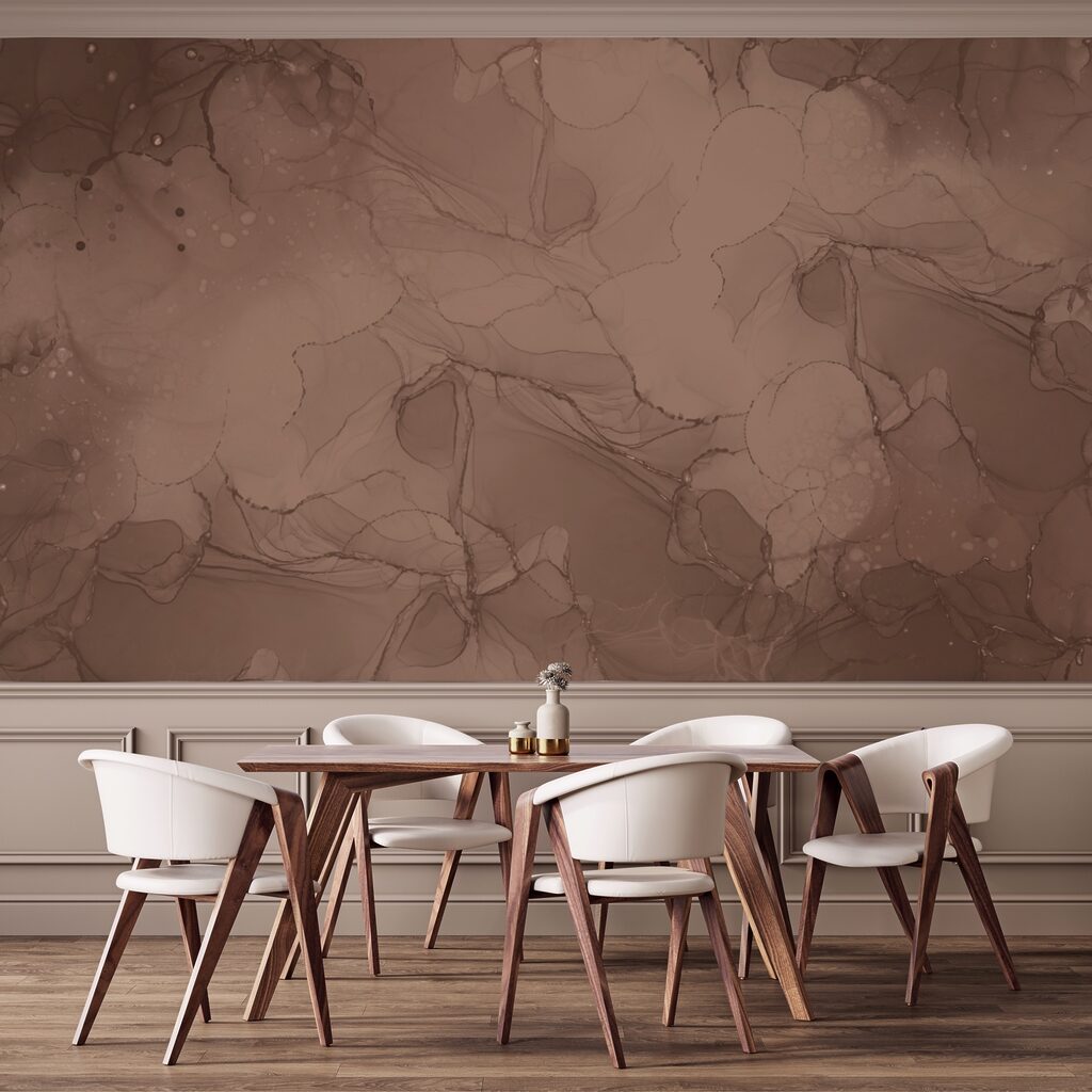 Bloemcontouren in warme nevel — interieur 3