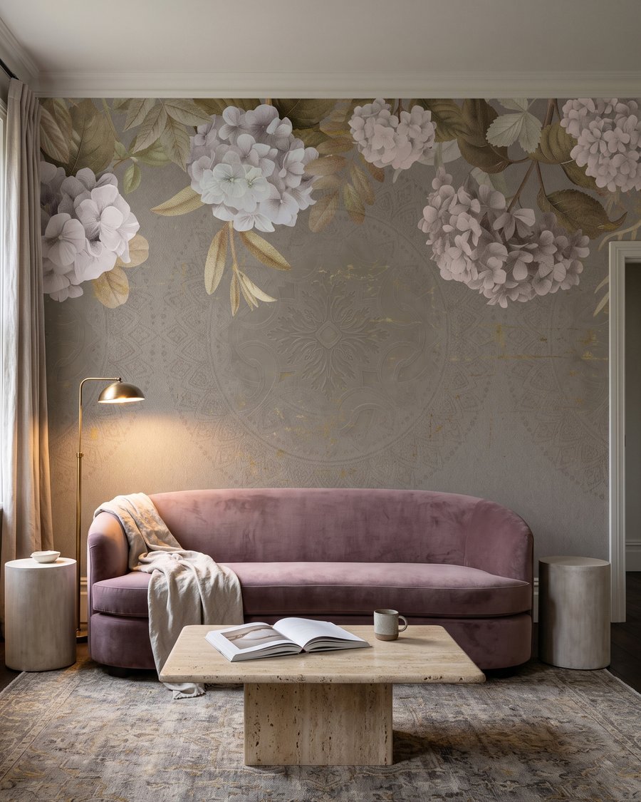 Bloesem boven open ruimte — interieur 3