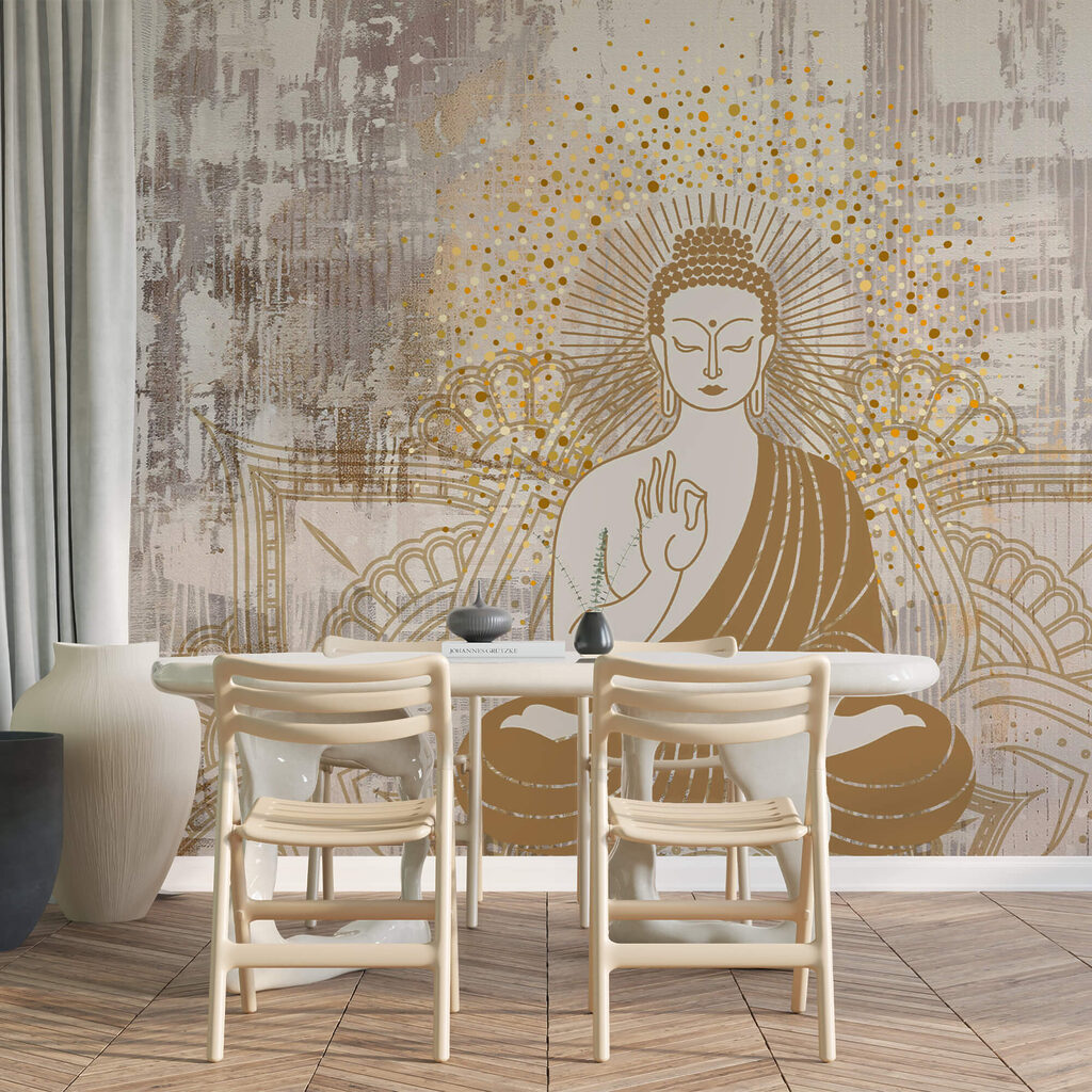 Boeddha in gouden lijnen — interieur 2