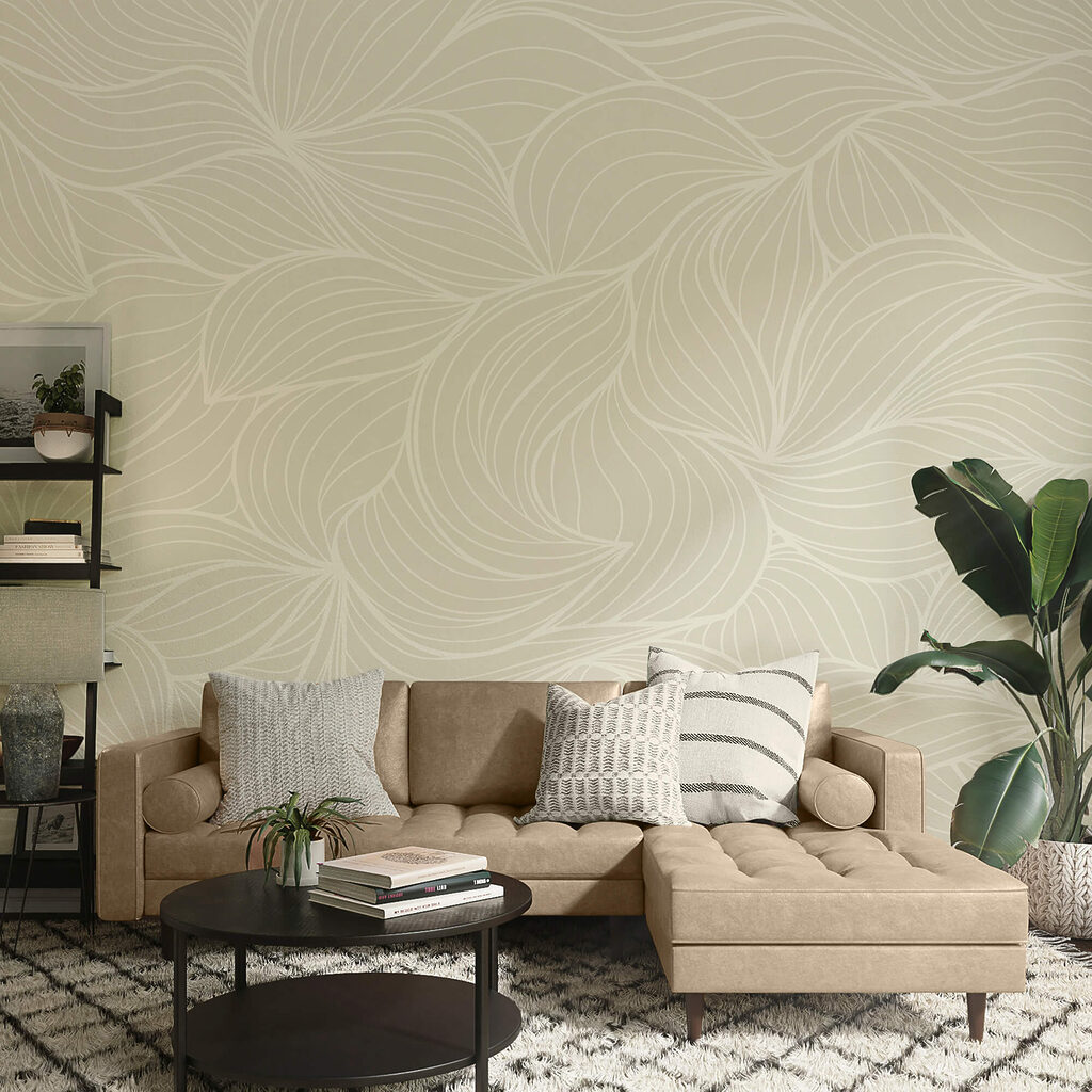 Fijne lijnen vormen waaiers — interieur 1