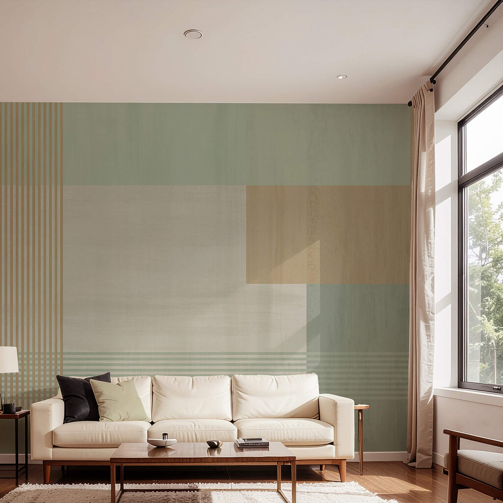 Vlakken met fijne ruitlijnen — interieur 1