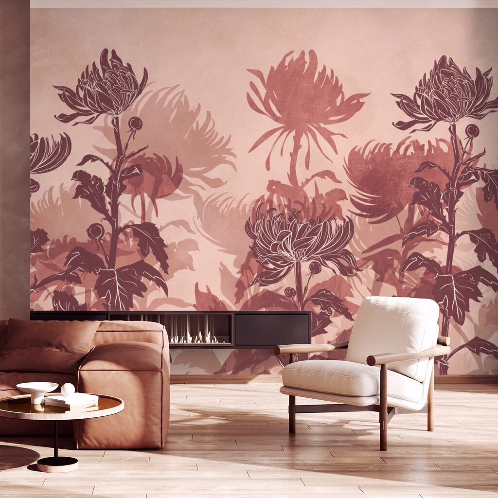 Tekening van bloemen en bladeren — interieur 1