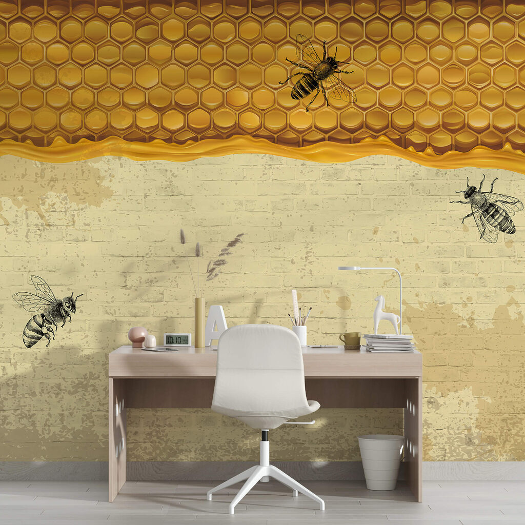 Bijen onder een honingraat — interieur 2