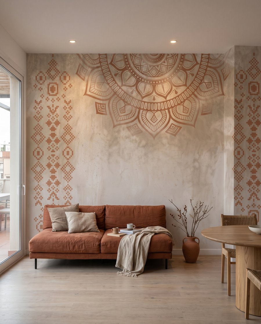 Mandala in warme lijnen — interieur 2