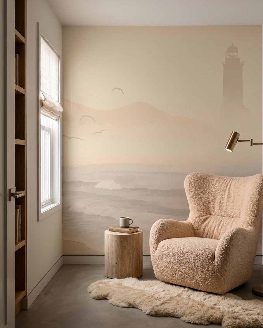 Vuurtoren in gouden nevel — interieur 4