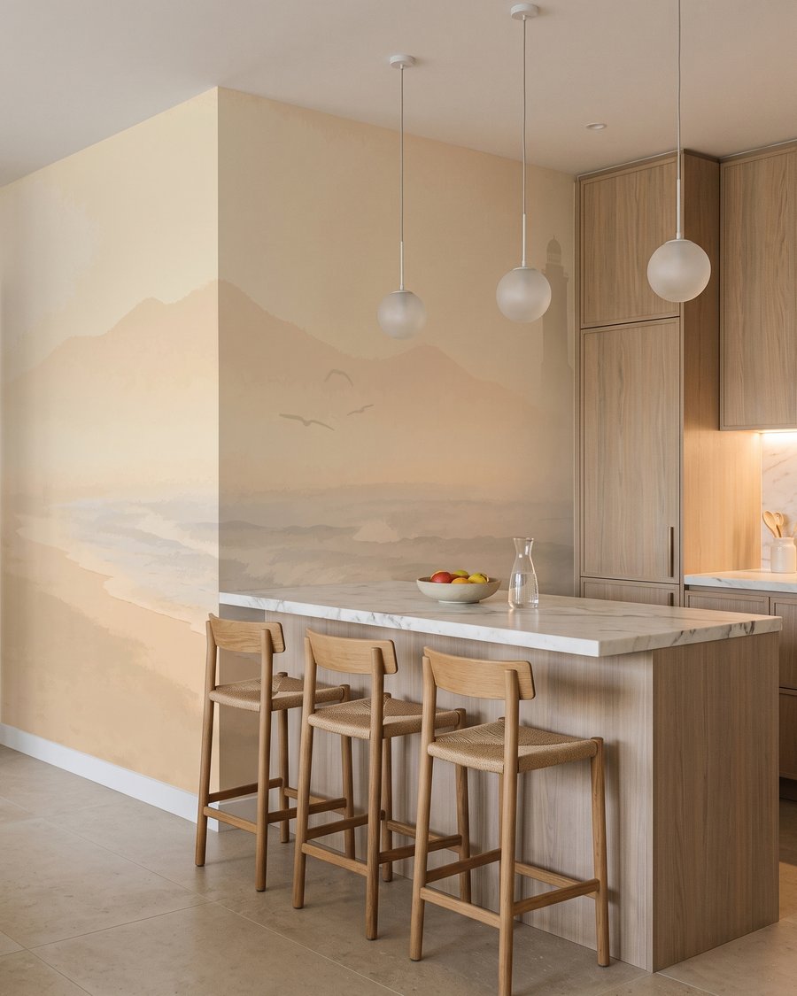 Vuurtoren in gouden nevel — interieur 7