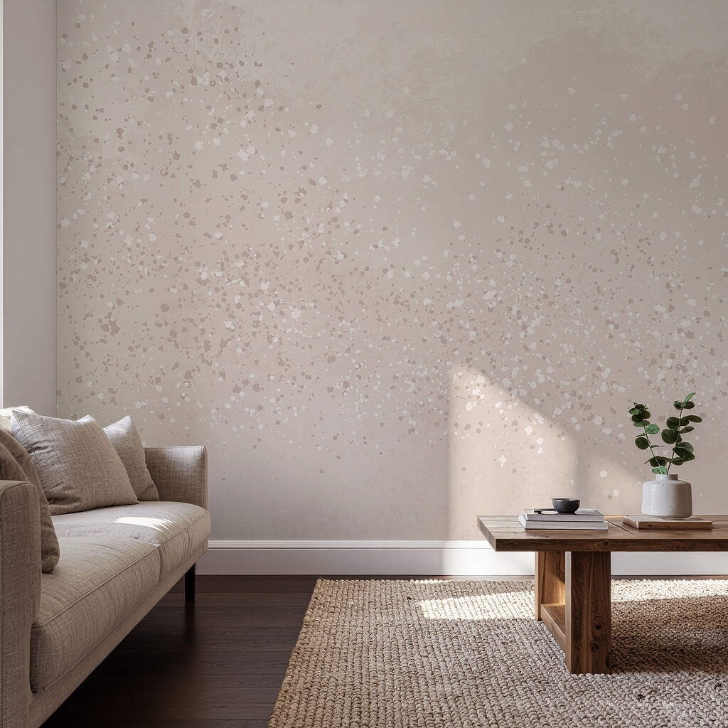 Wit gespikkelde achtergrond in een interieur