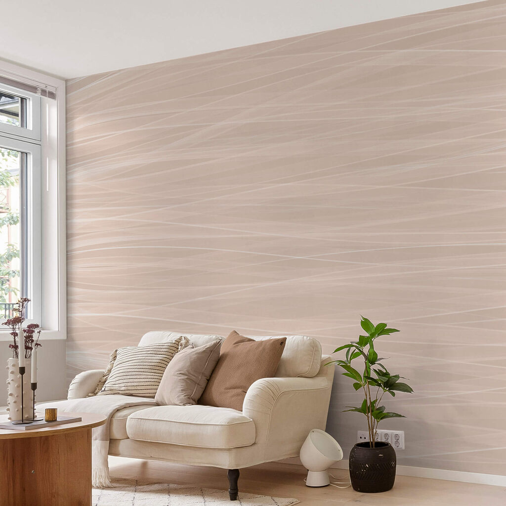 Fijne lijnen in perziktinten — interieur 1