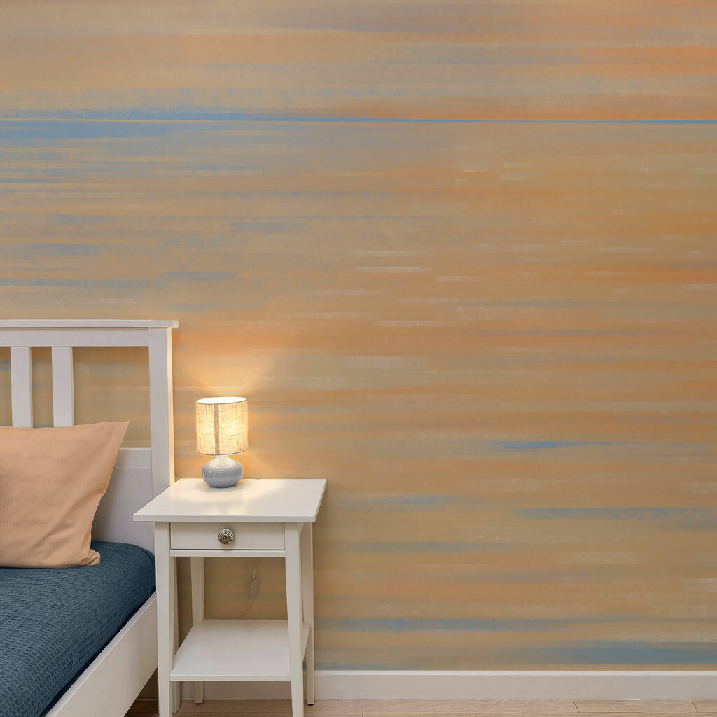 Oranje spiegeling op blauw — interieur 2
