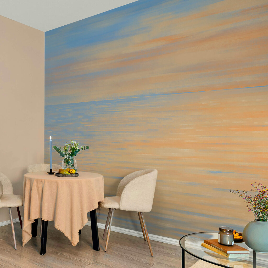 Oranje spiegeling op blauw — interieur 3