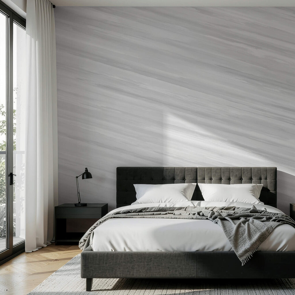Schuine streken in zilvergrijs — interieur 1