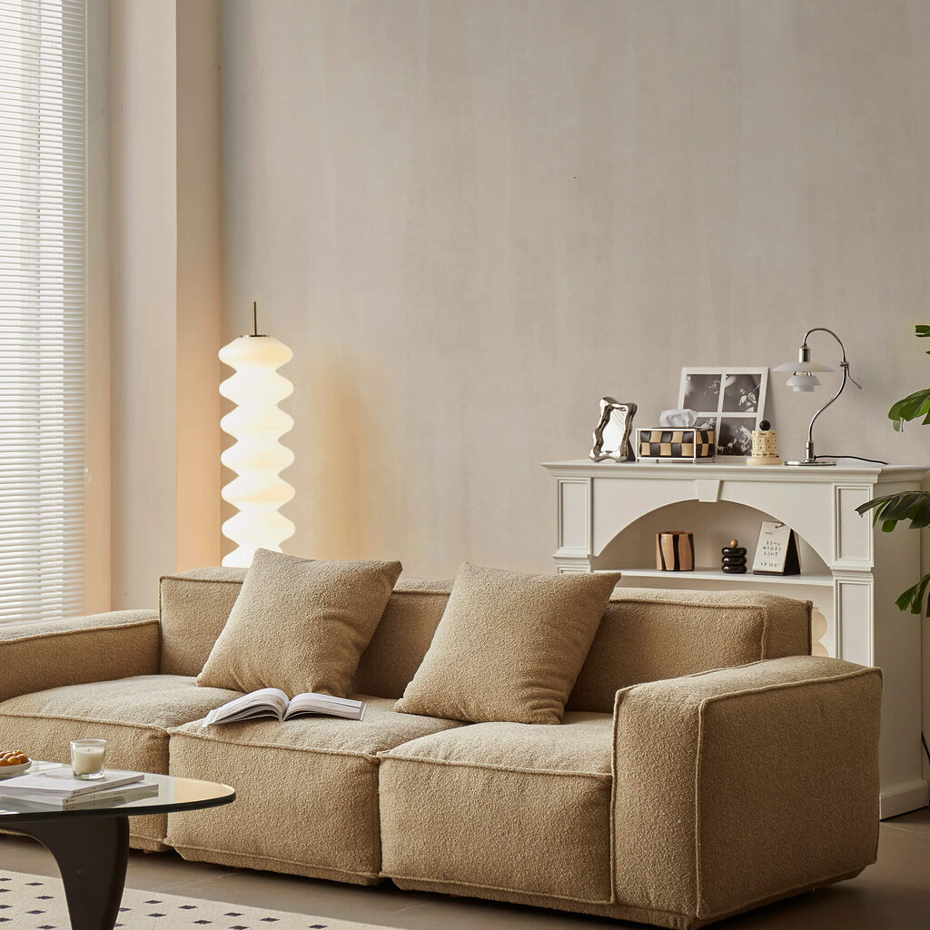 Lichte strepen in zandkleur — interieur 1