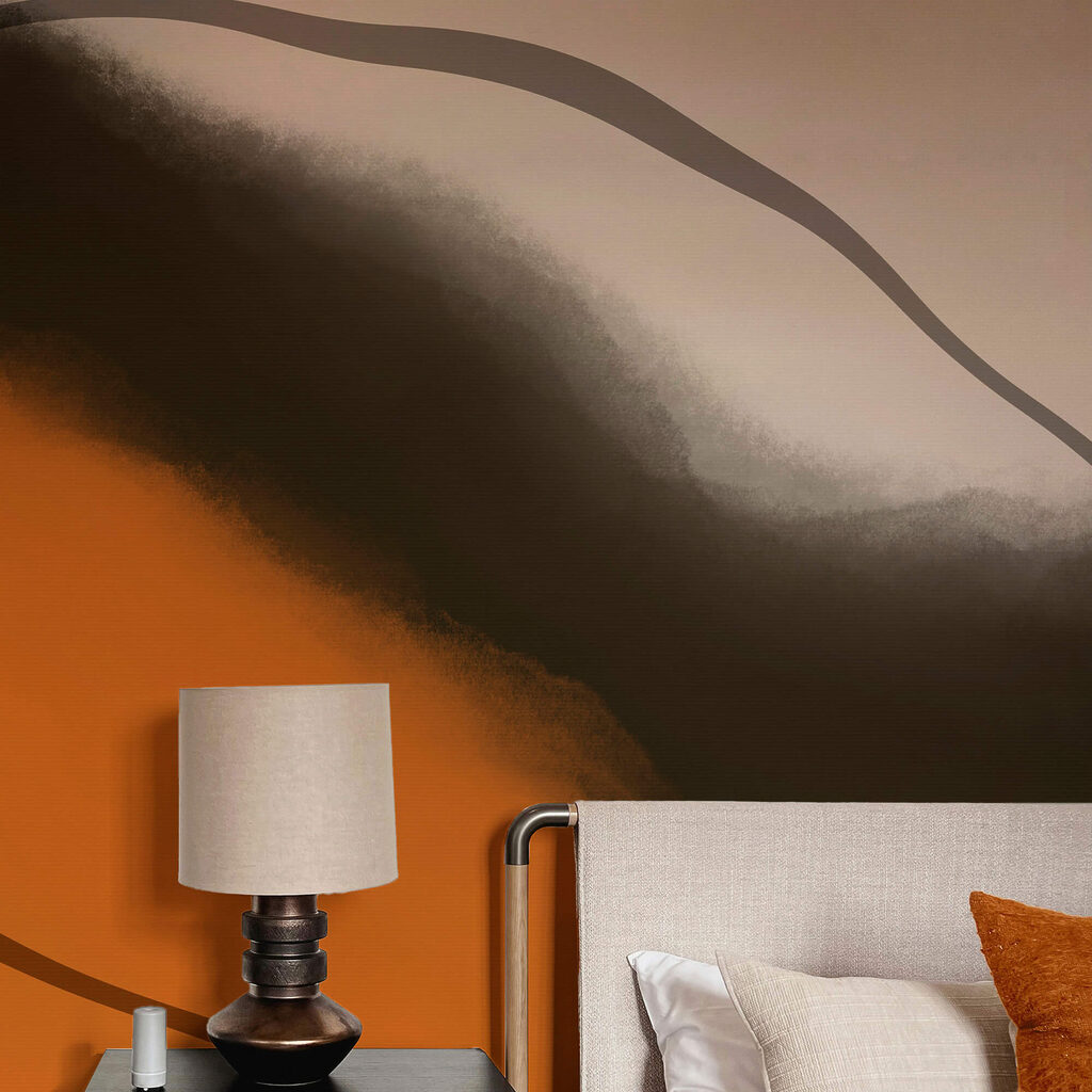 Oranje golven onder zwart — interieur 2