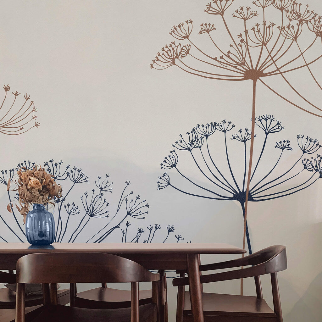 Bloemschermen op dunne stelen — interieur 3