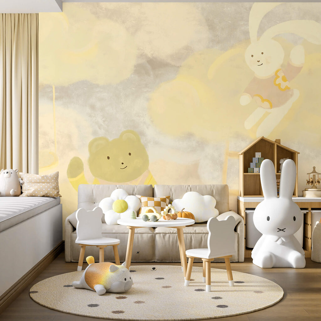 Diertjes boven gele wolken — interieur 2