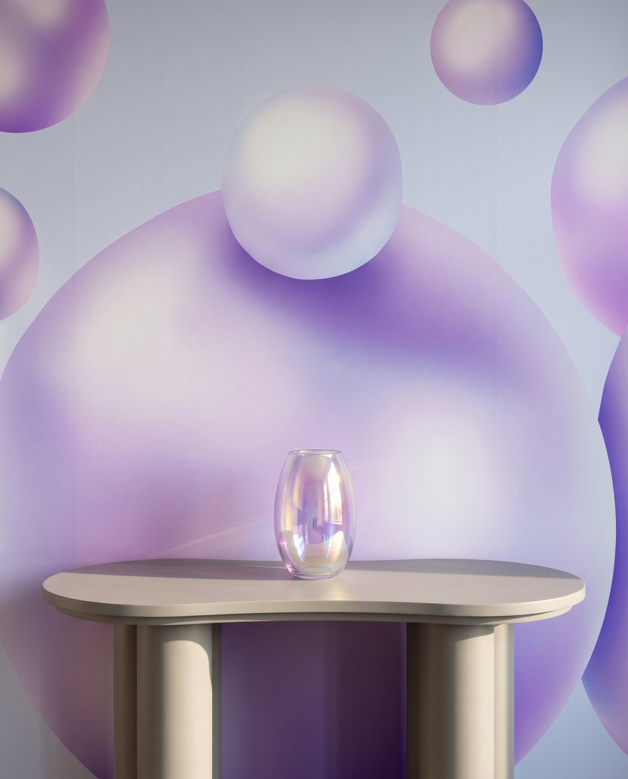 Glanzende bellen zweven vrij — interieur 4