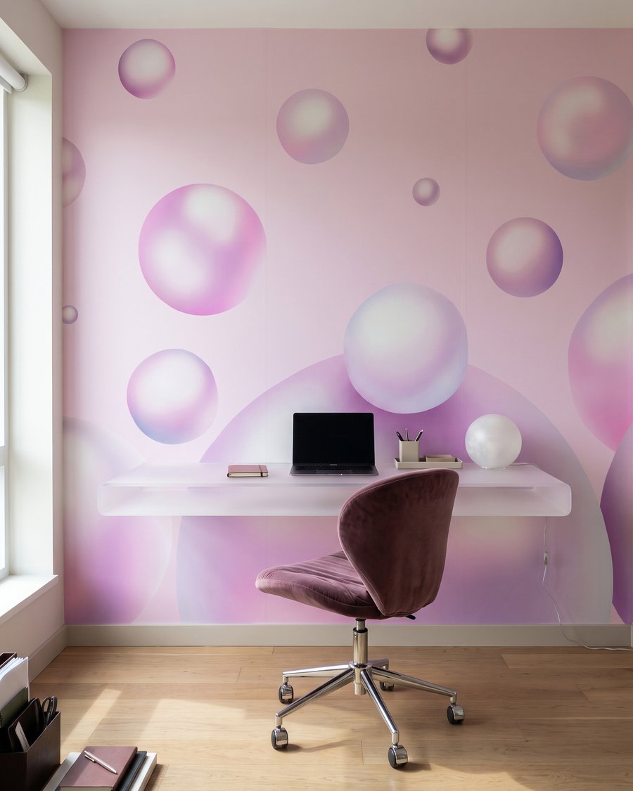 Glanzende bellen zweven vrij — interieur 5
