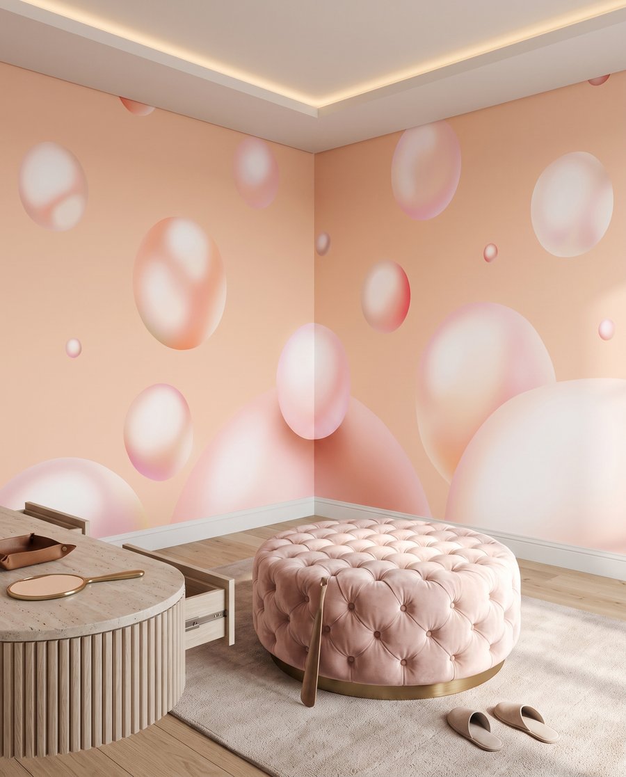 Glanzende bellen zweven vrij — interieur 3