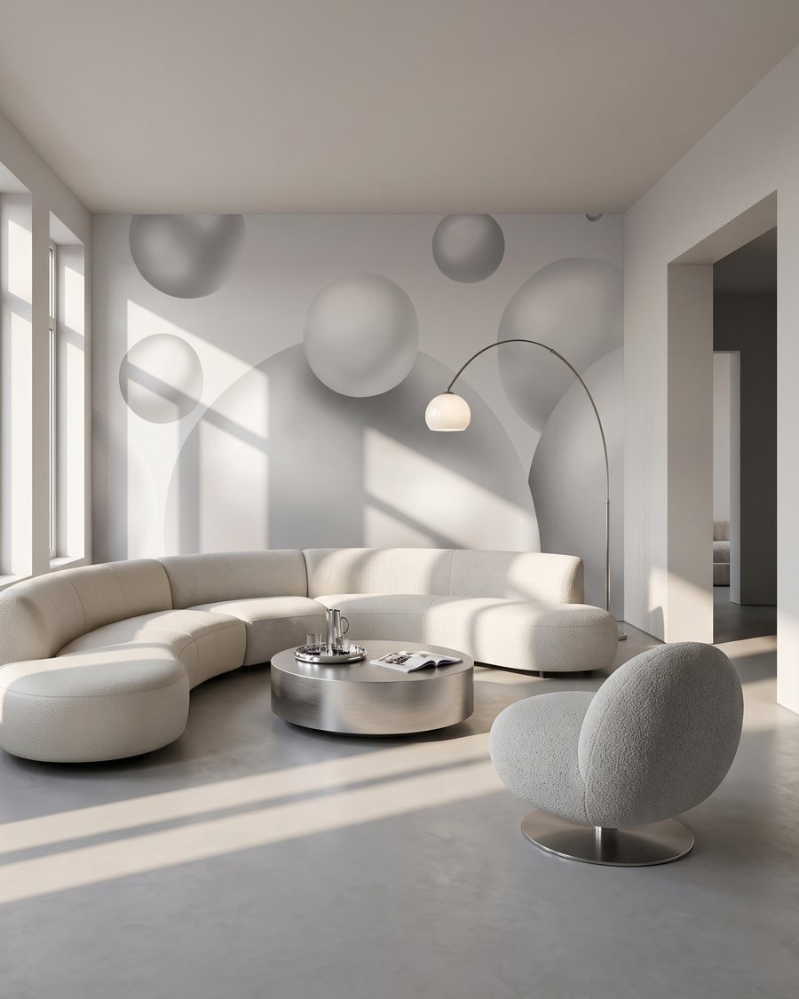 Glanzende bellen zweven vrij — interieur 3