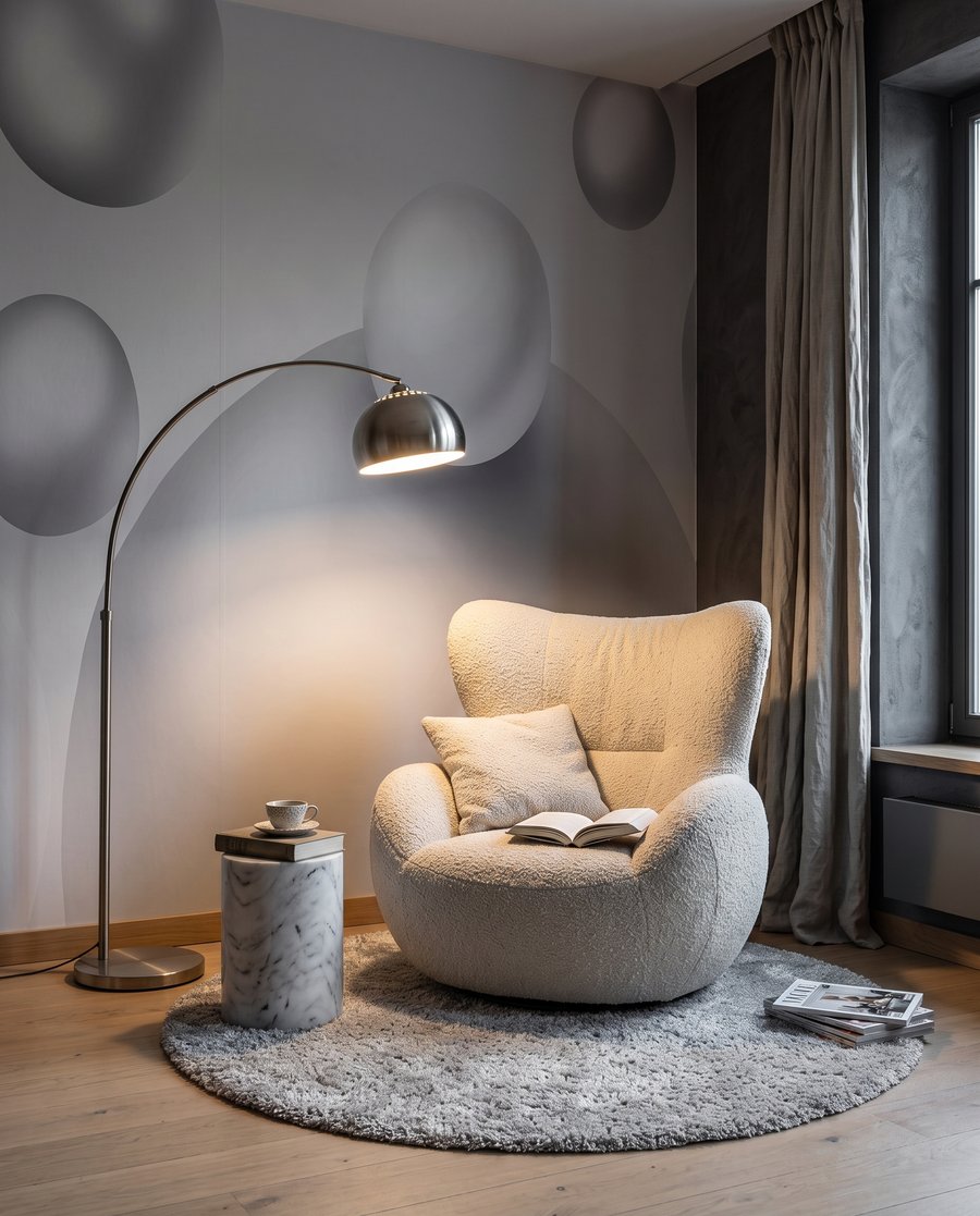 Glanzende bellen zweven vrij — interieur 4