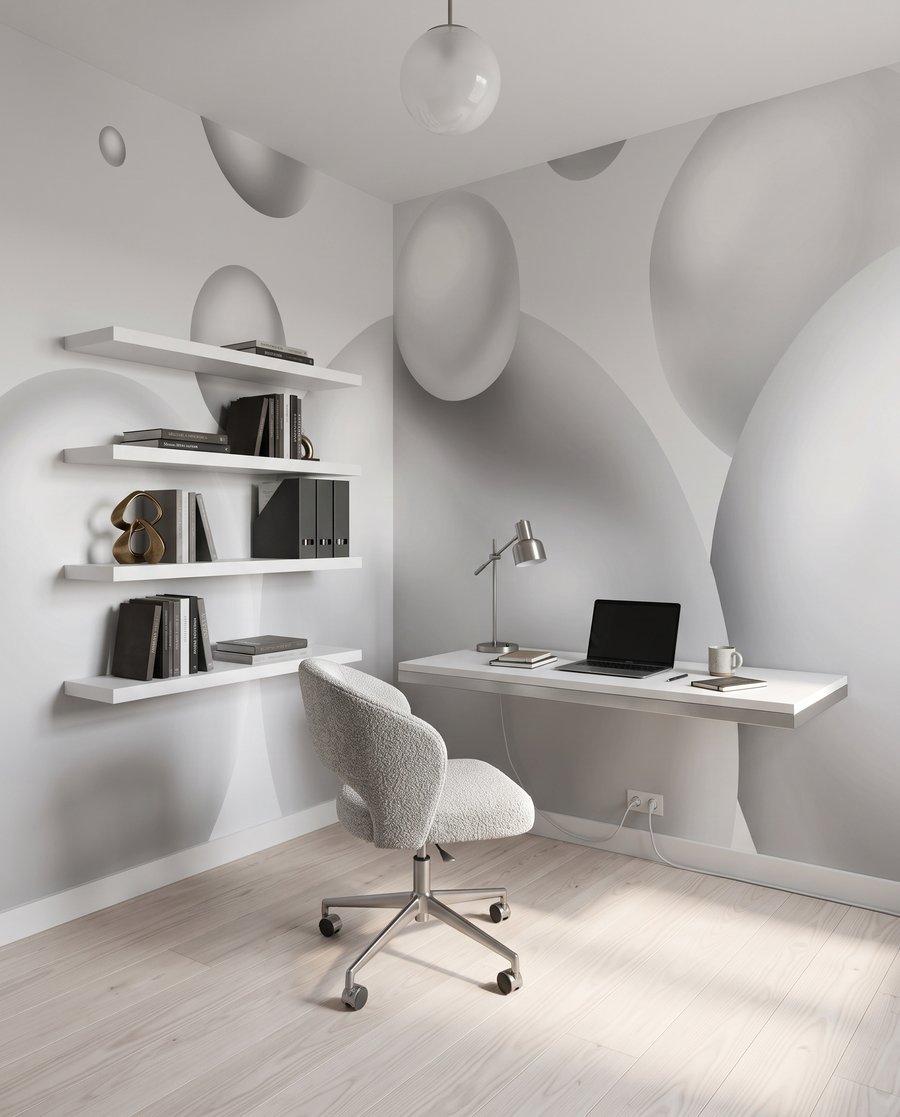 Glanzende bellen zweven vrij — interieur 7
