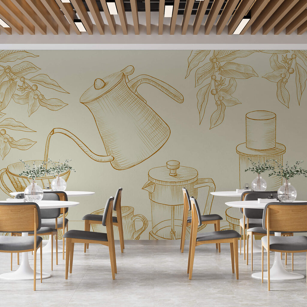 Koffierituelen in fijne lijnen — interieur 1