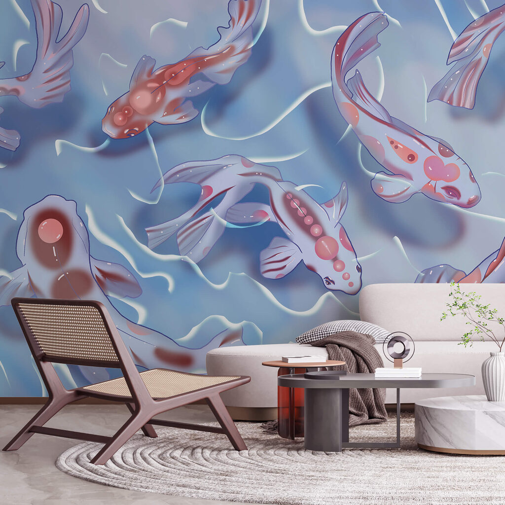 Siervissen tussen blauwe rimpels — interieur 2