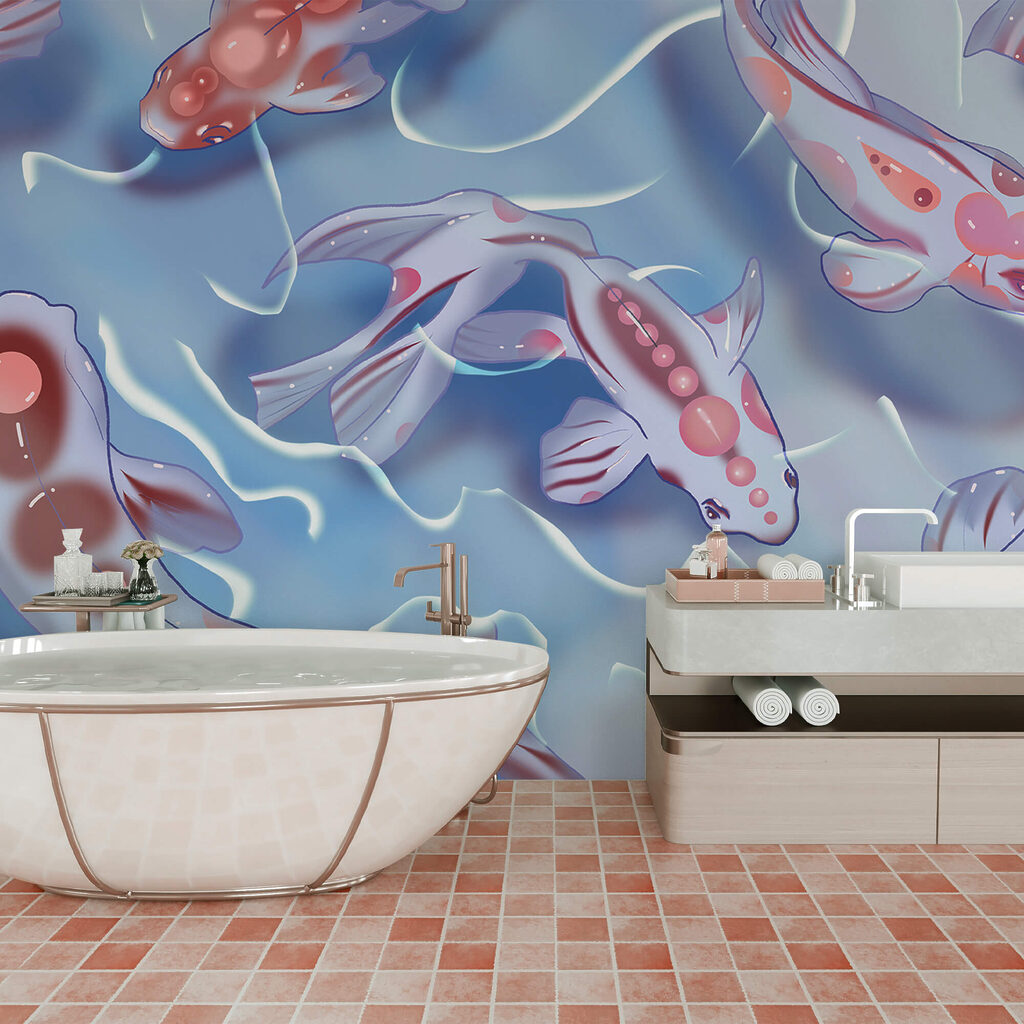 Siervissen tussen blauwe rimpels — interieur 3