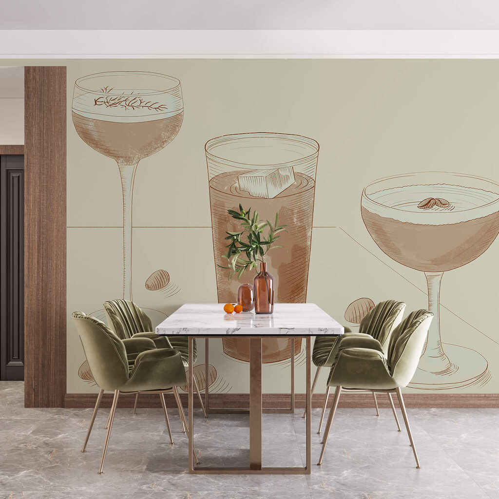 Groep glazen drank — interieur 1